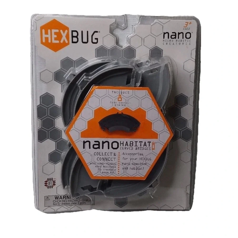 2 Pack-HEXBUG Micro Robotic Creatures Nano Habitat Curved Bridges 8‎ Pieces New